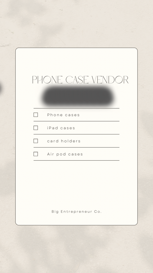 Phone case vendor