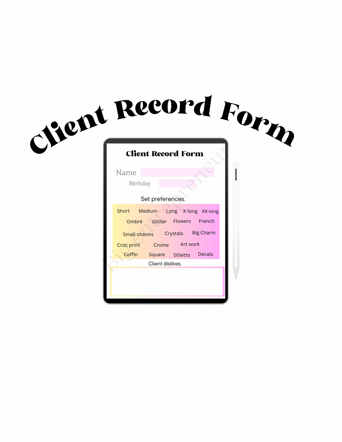 Client Record Form